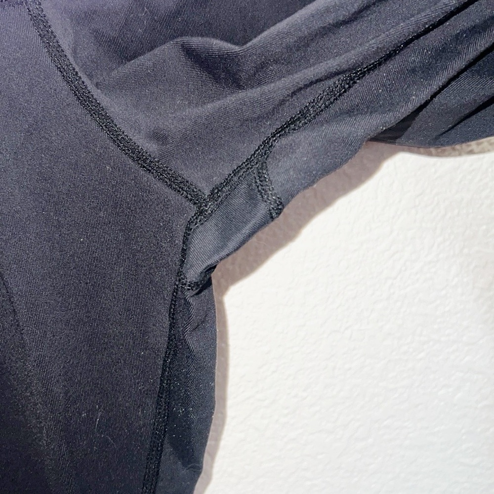 Lululemon lower rise black with pink Heathered band full length leggings - Picture 4 of 11